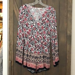 Blu pepper Surplice romper.